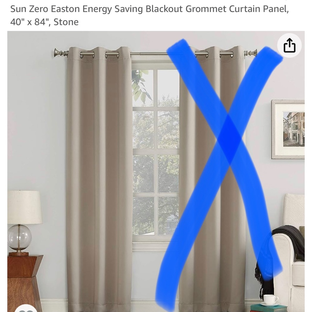 5 for $20 SALE! One curtain panel stone grey